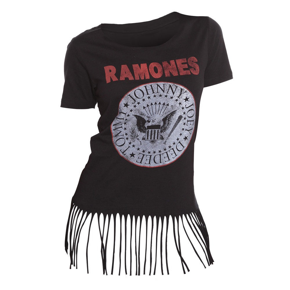 RAMONES GIRLS' SEAL FRINGE TOP