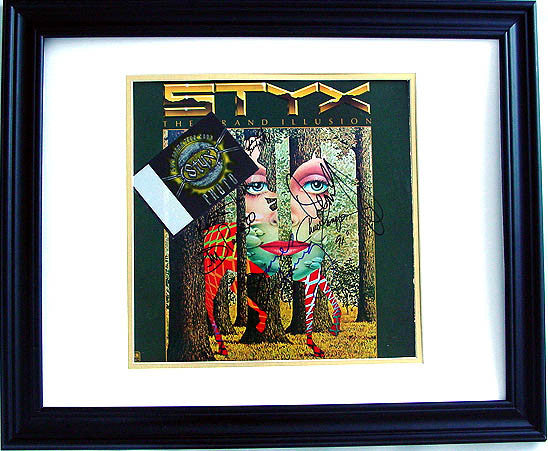 STYX Autographed Album Cover -THE GRAND ILLUSION PSA/DNA