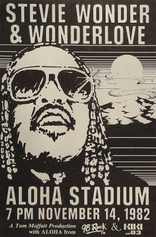 Stevie Wonder Poster Aloha Stadium 1982