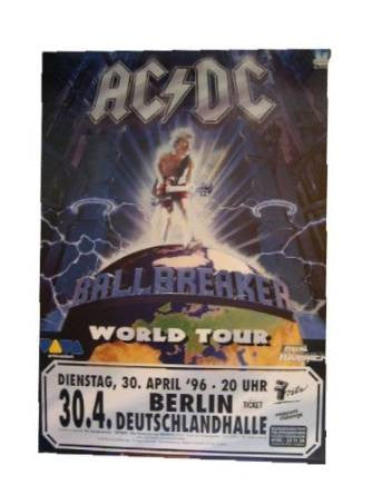 AC/DC Tour Poster ACDC Ball Breaker Berlin AC/DC 1996