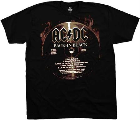 AC/DC Back In Black Cd Mens Tee Shirt