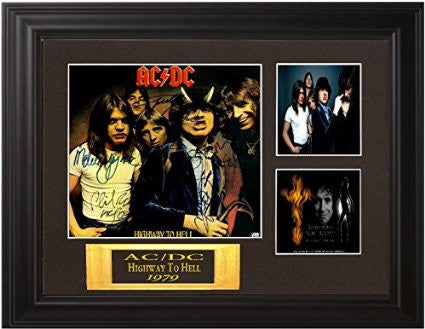 Ac/dc Autographed Lp Highway to Hell Lp Framed Collectible Display
