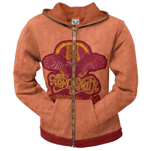 Aerosmith - Eagle Logo Orange Premium Juniors Zip Hoodie
