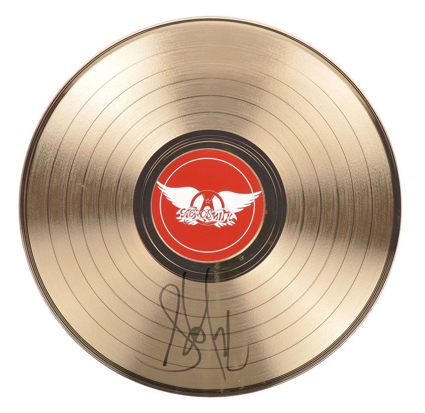 Aerosmith - Lead Singer Steven Tyler - Authentic Autographed 12" Gold Record