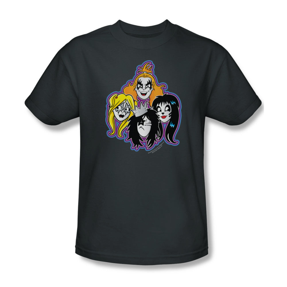 Archie Comics Meets Kiss 4 Heads Rock Band Adult T-Shirt Tee