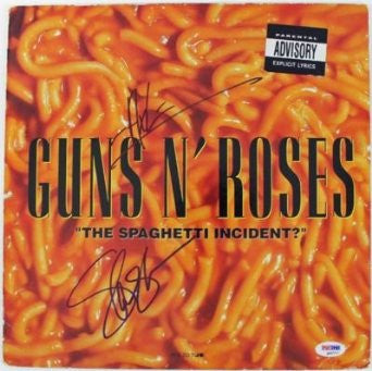 Axl Rose & Slash Guns N' Roses Signed Album Cover W/ Vinyl Psa/dna #q45777 - Autographed CD's