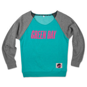 Green Day Logo Boatneck Fleece Shirt