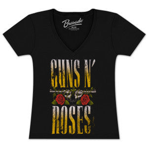 Guns N Roses Ladies Big Guns V-Neck