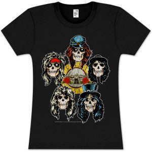 Guns N Roses Heads Vintage Babydoll T-Shirt