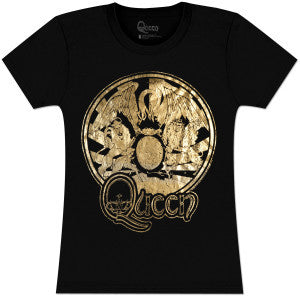 Queen Foil Crest Girls’ Fitted T-Shirt