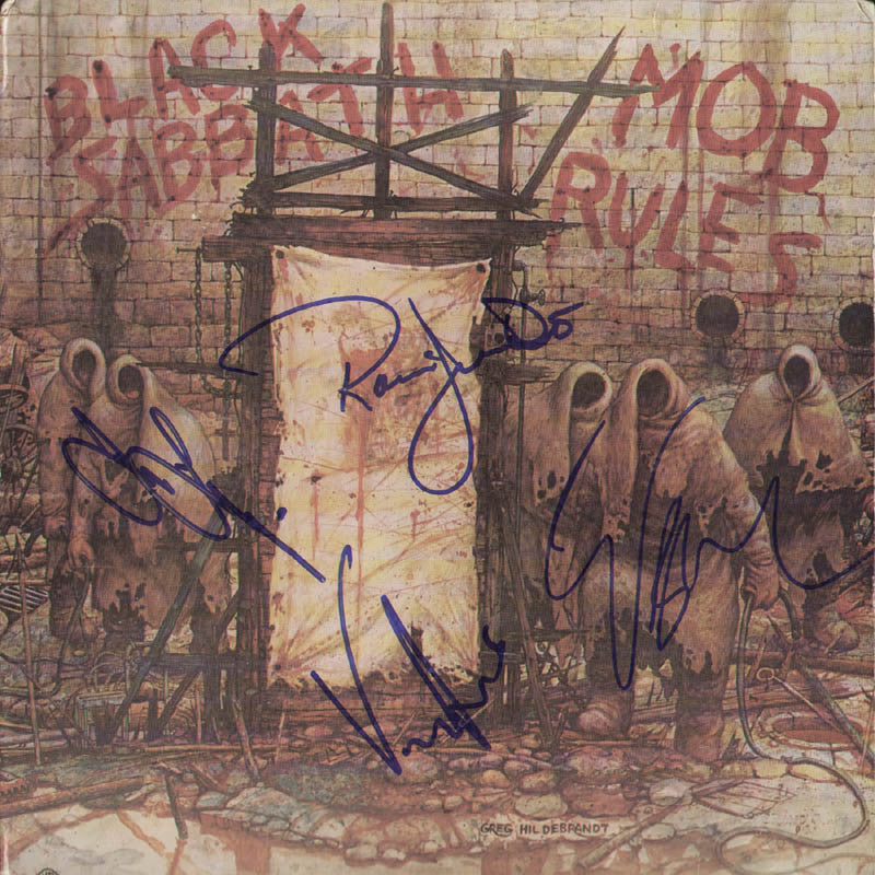 BLACK SABBATH AUTOGRAPHED MOB RULES ALBUM