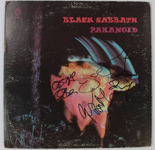 BLACK SABBATH Signed Autograph "Paranoid" Album LP by 4 Ozzy Osbourne Tony Iommi