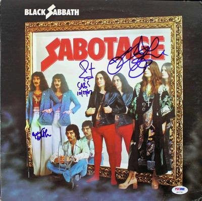Black Sabbath (4) Ozzy Osbourne +3 Signed Album Cover W/ Vinyl Psa/dna #q02740