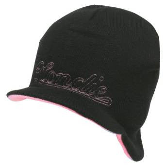 Blondie - Womens Blondie - Logo Visor Beanie Black