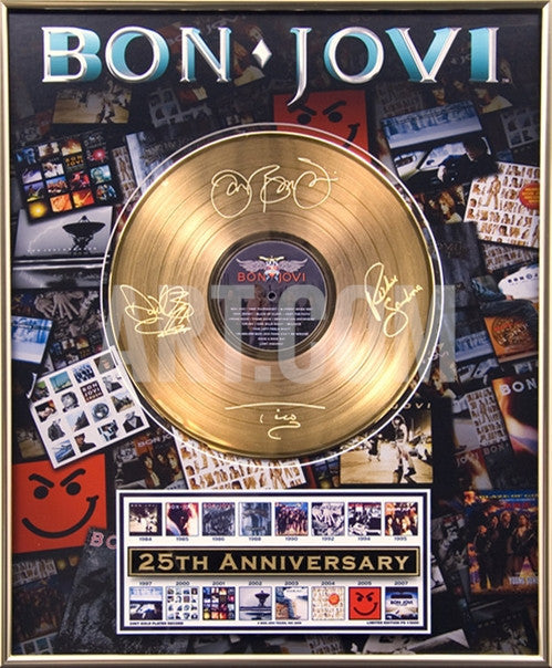 Bon Jovi Gold plated record, Limited Edition of 5,000