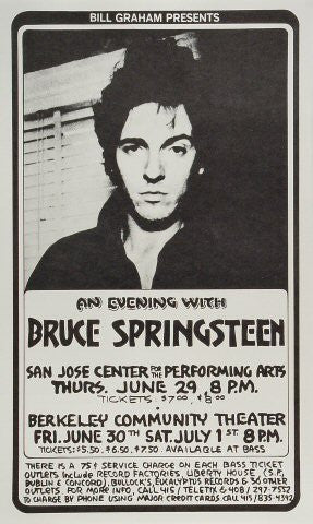 Bruce Springsteen Concert Poster Berkeley