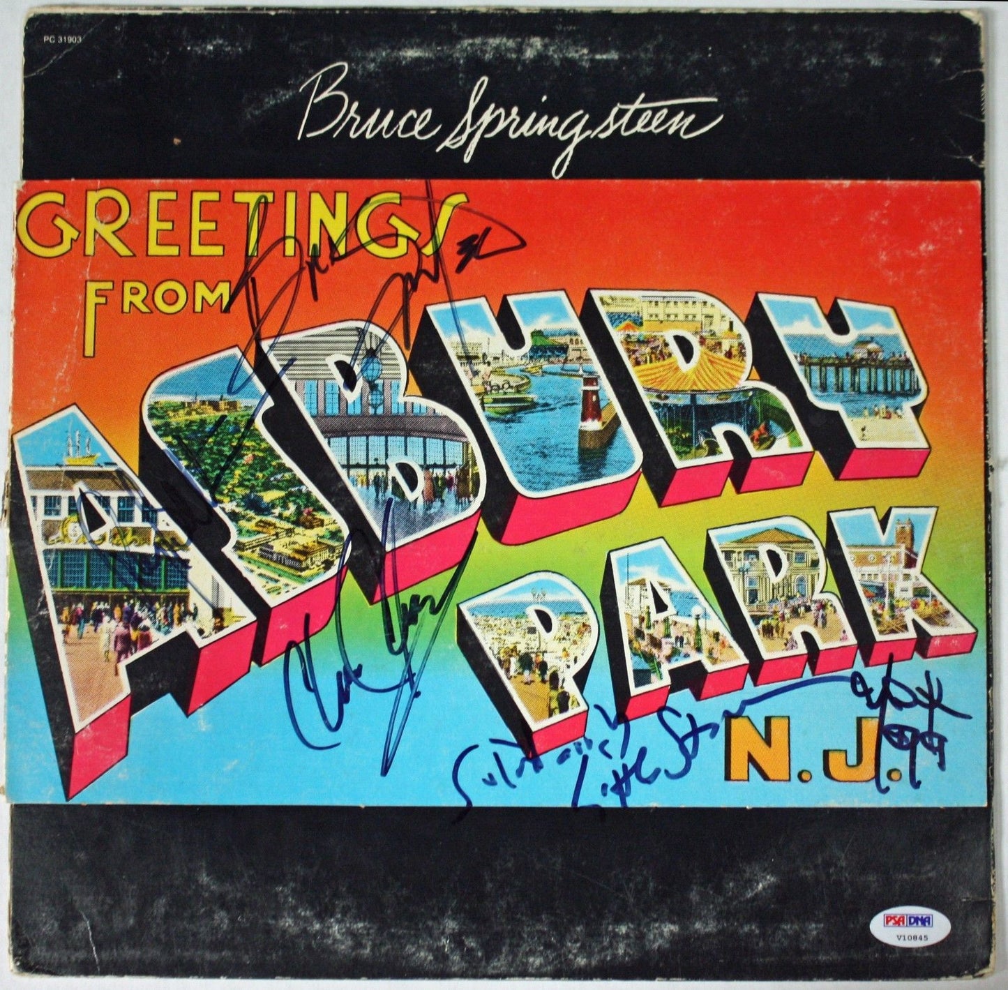 Bruce Springsteen & The E-Street Band Signed Autographed Album w Clemons PSA-DNA