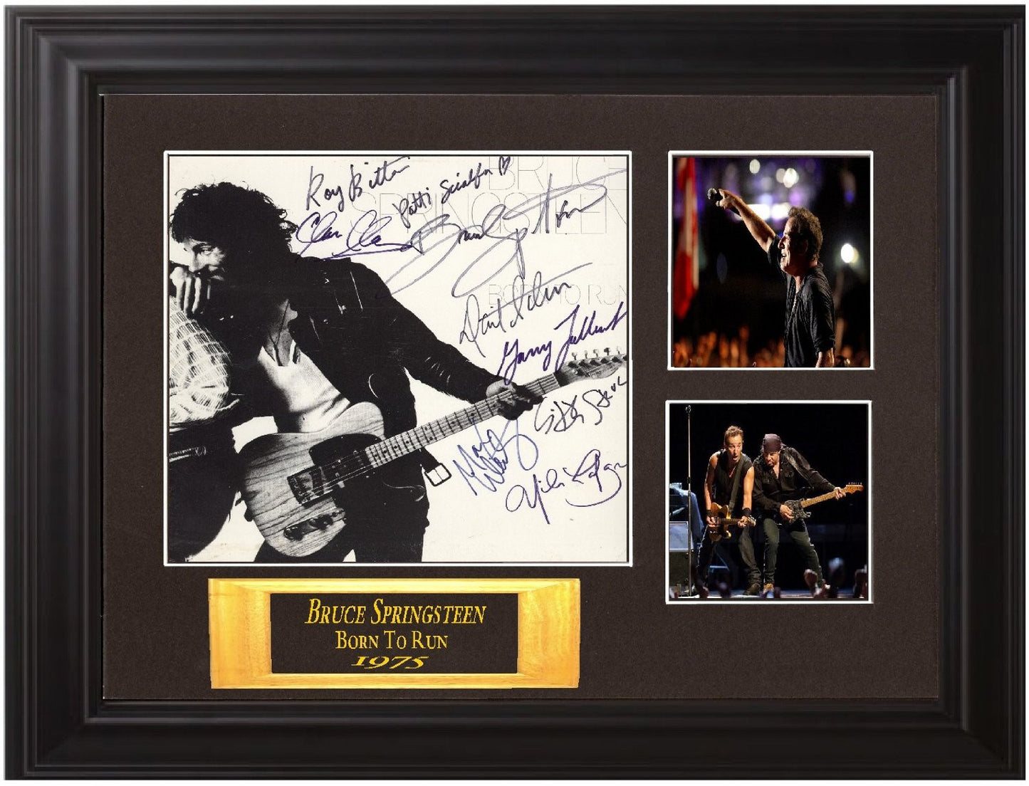 Bruce Springsteen & E. St. Band Autographed Lp display