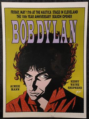 "Bob Dylan: concert poster, Cleveland, by Justin Hampton, 1996"
