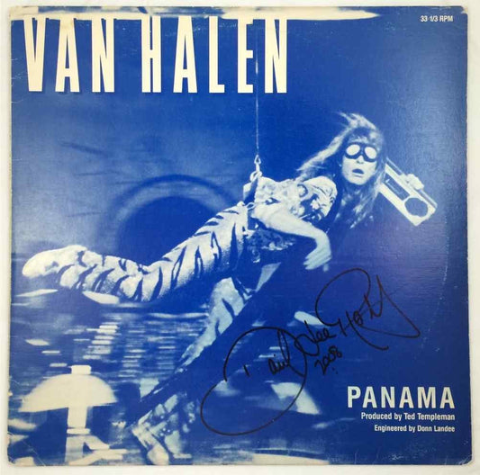 David Lee Roth Van Halen Signed Panama Single LP Certified Authentic JSA