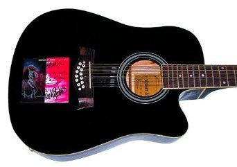 Duran Duran Autographed Signed Cd Cover On 12-String Guitar