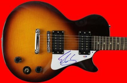 EDDIE VAN HALEN SIGNED GUITAR LES PAUL STYLE AUTOGRAPHED CERTIFICATE OF AUTHENTICITY PSA/DNA #Q02765