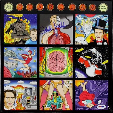 EDDIE VEDDER PEARL JAM BACK SPACER SIGNED ALBUM COVER W/ VINYL CERTIFICATE OF AUTHENTICITY PSA/DNA #T01067