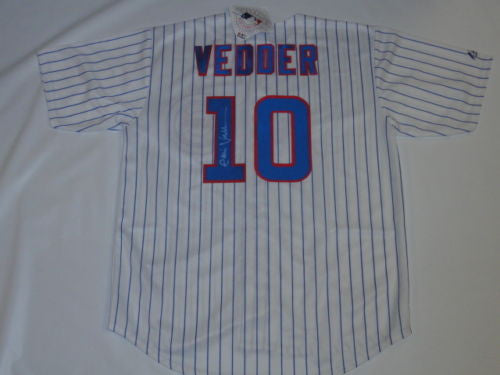 EDDIE VEDDER SIGNED #10 CHICAGO CUBS JERSEY TEN PEARL JAM 1 OF 1 JSA LOA