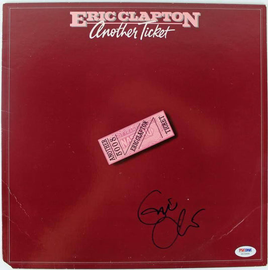 ERIC CLAPTON ANOTHER TICKET AUTHENTIC SIGNED ALBUM COVER PSA-DNA #U03968