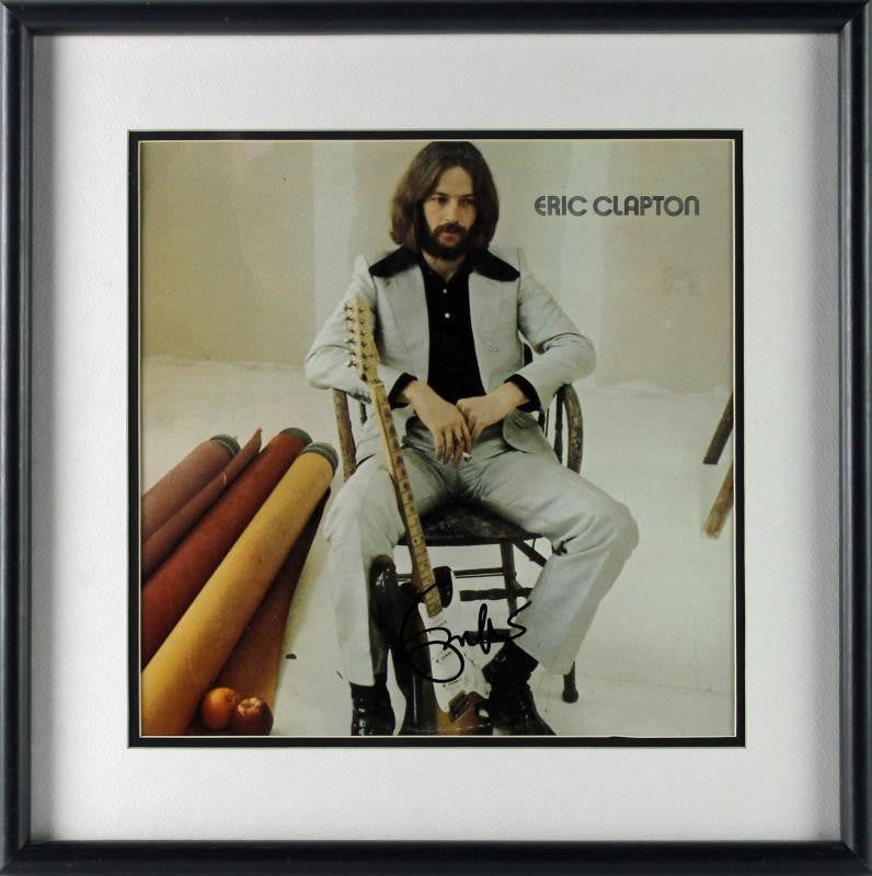 ERIC CLAPTON AUTHENTIC SIGNED ALBUM COVER FRAMED AUTOGRAPHED PSA/DNA V12082