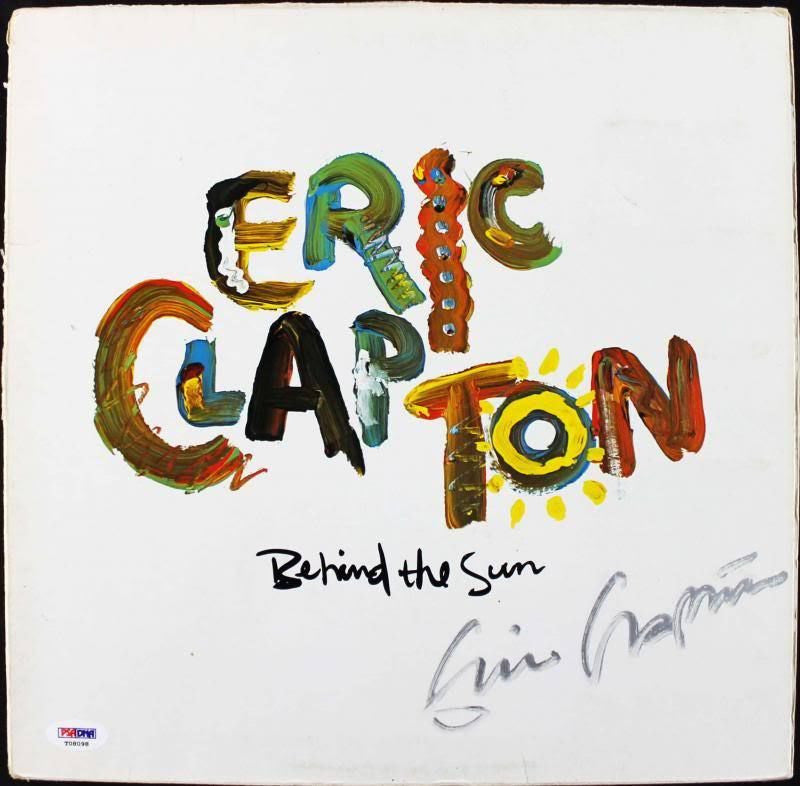ERIC CLAPTON BEHIND THE SUN SIGNED ALBUM COVER W- VINYL PSA-DNA #T08098