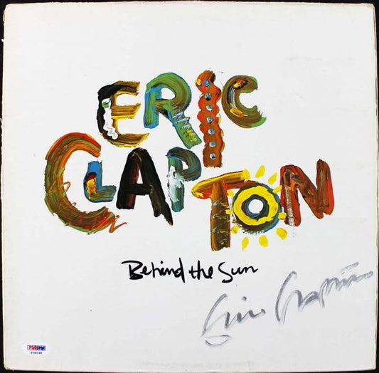 ERIC CLAPTON BEHIND THE SUN SIGNED ALBUM COVER W- VINYL PSA-DNA #T08098