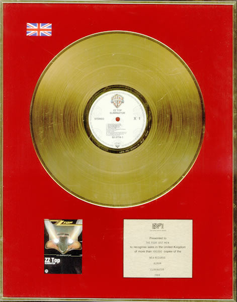 Eliminator Official 1984 UK B.P.I. Certified GOLD award
