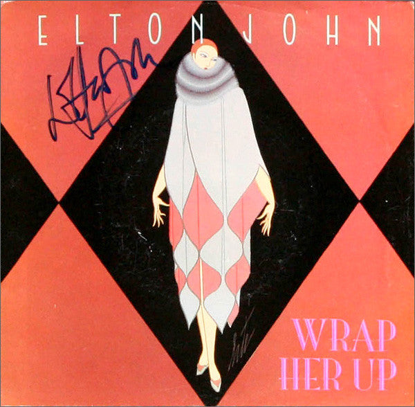 Elton John Signed "Wrap Her up" 45 Record