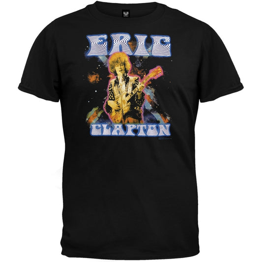 Eric Clapton - Mens Psychedelic Space T-Shirt - Black