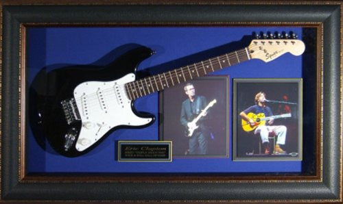 Eric Clapton Autographed Guitar Framed Display - Framed Guitar Displays