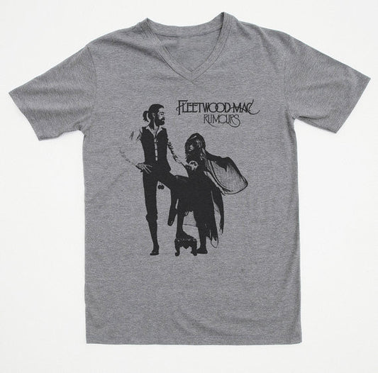 Fleetwood Mac V-neck Gray Shirt Unisex Shirt for women - men Size S M L XL