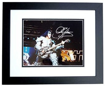 Gene Simmons Autographed / Hand Signed KISS Concert 11x14 Photo BLACK CUSTOM FRAME