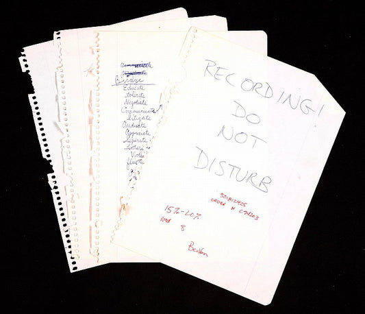 PRINCE HANDWRITTEN NOTES PURPLE RAIN