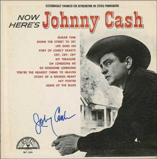 JOHNNY CASH SIGNED "NOW HERE'S JOHNNY CASH" ALBUM