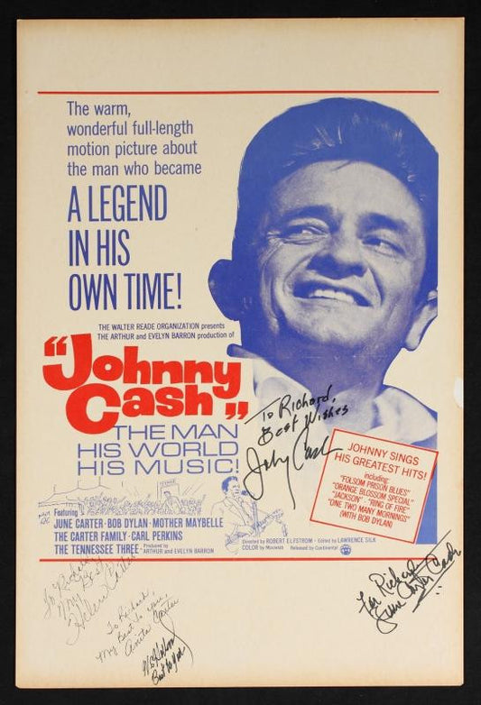 JOHNNY CASH SIGNED FILM POSTER