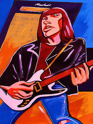 JOHNNY RAMONE PRINT poster ramones mosrite guitar amp
