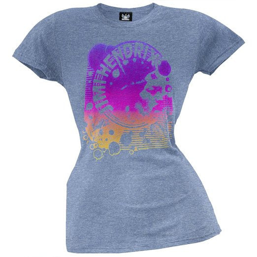 Jimi Hendrix - Psychedelic Profile Juniors T-Shirt