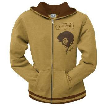 Jimi Hendrix - Womens Flocked Face Juniors Zip Hoodie