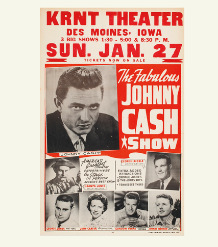 Johnny Cash 26 KRNT Theater Poster