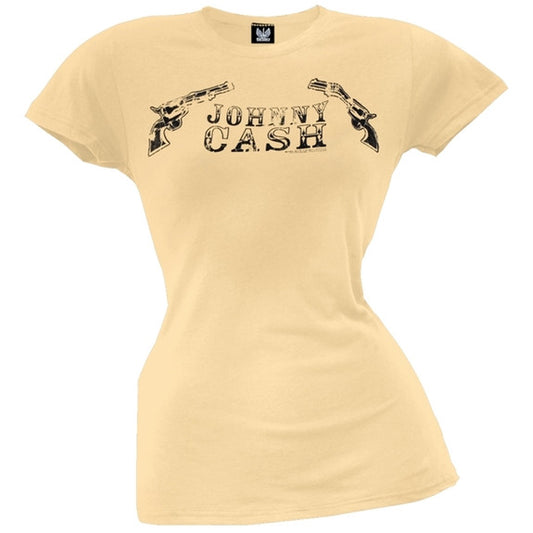 Johnny Cash - Dual Guns Juniors T-Shirt