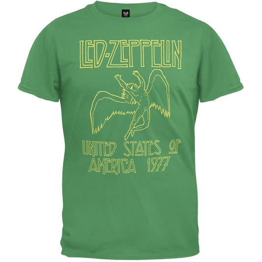 Led Zeppelin - 1977 Kelly Green T-Shirt