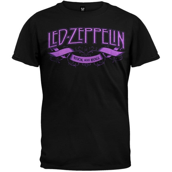 Led Zeppelin - Rock N Roll Banner T-Shirt