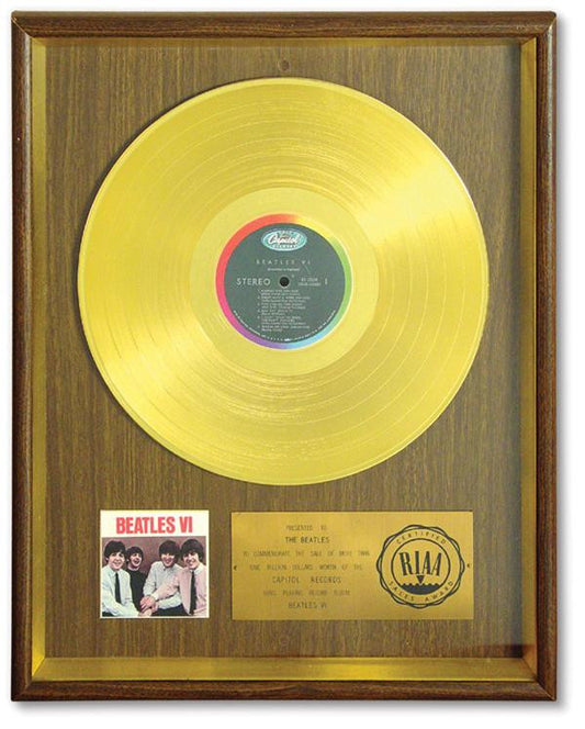 "Beatles VI" Gold Record Award