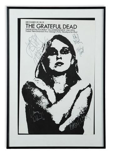 Lot 1236: 1969 Grateful Dead IN PERSON Signed Concert Poster